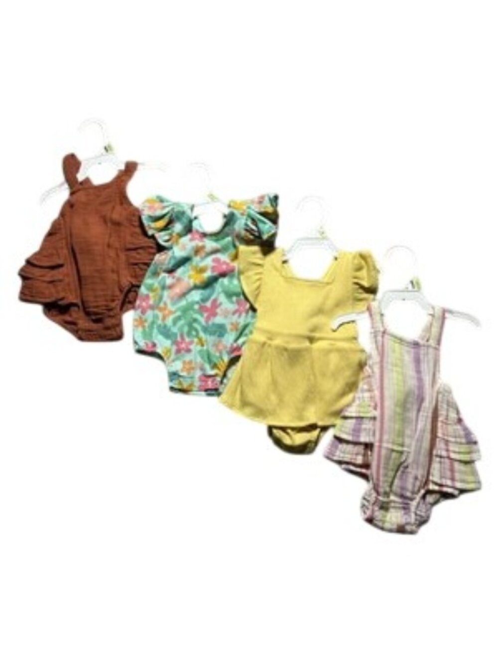 NWT Lot of 4 OKIE DOKIE 3 Month Girl's Summer Clothing Outfits Rompers